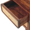 Rattan &amp; Walnut Nightstand