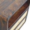 Rattan &amp; Walnut Nightstand