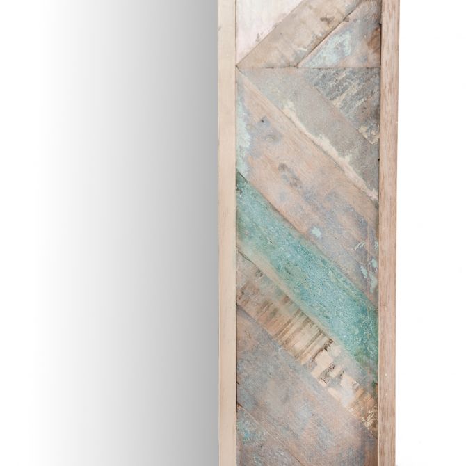 Reclaimed Wood Mist Mirror - Coastal Compass Home Decor