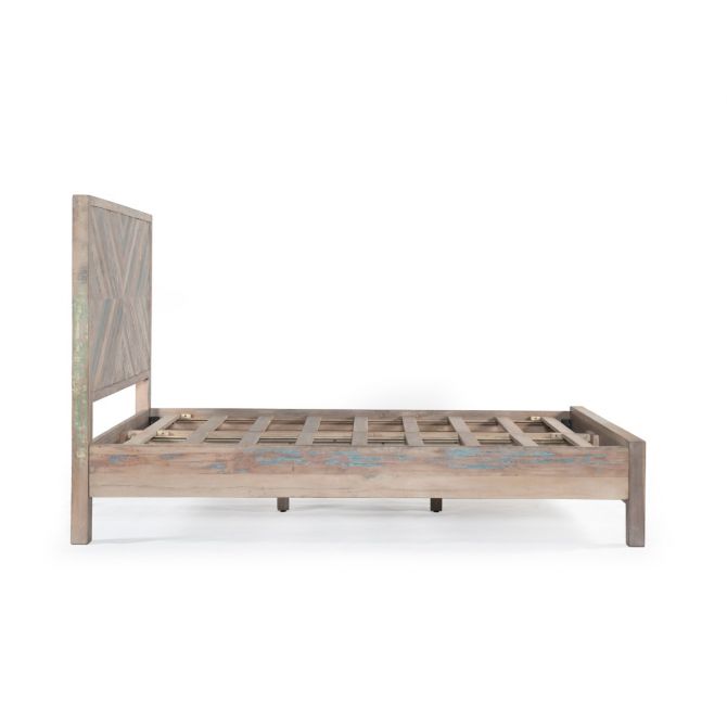 Reclaimed Wood Mist Bed - Coastal Compass Home Decor