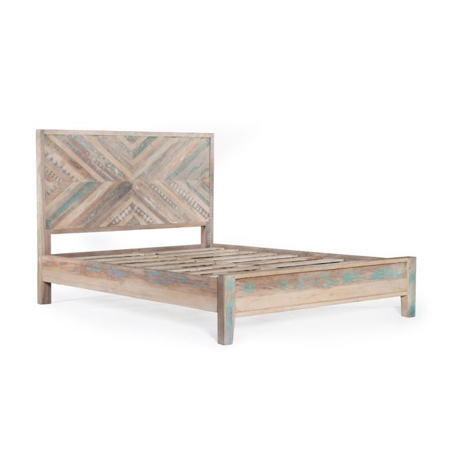 Reclaimed Wood Mist Bed - Coastal Compass Home Decor