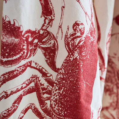 Red Lobster Kitchen Towel Set - Red on white - Coastal Compass Home Decor