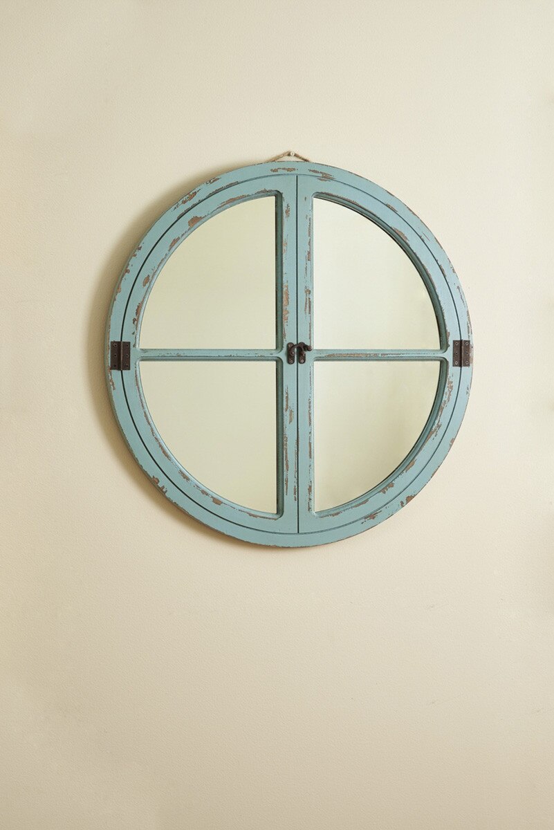 Round Window Wall Mirror