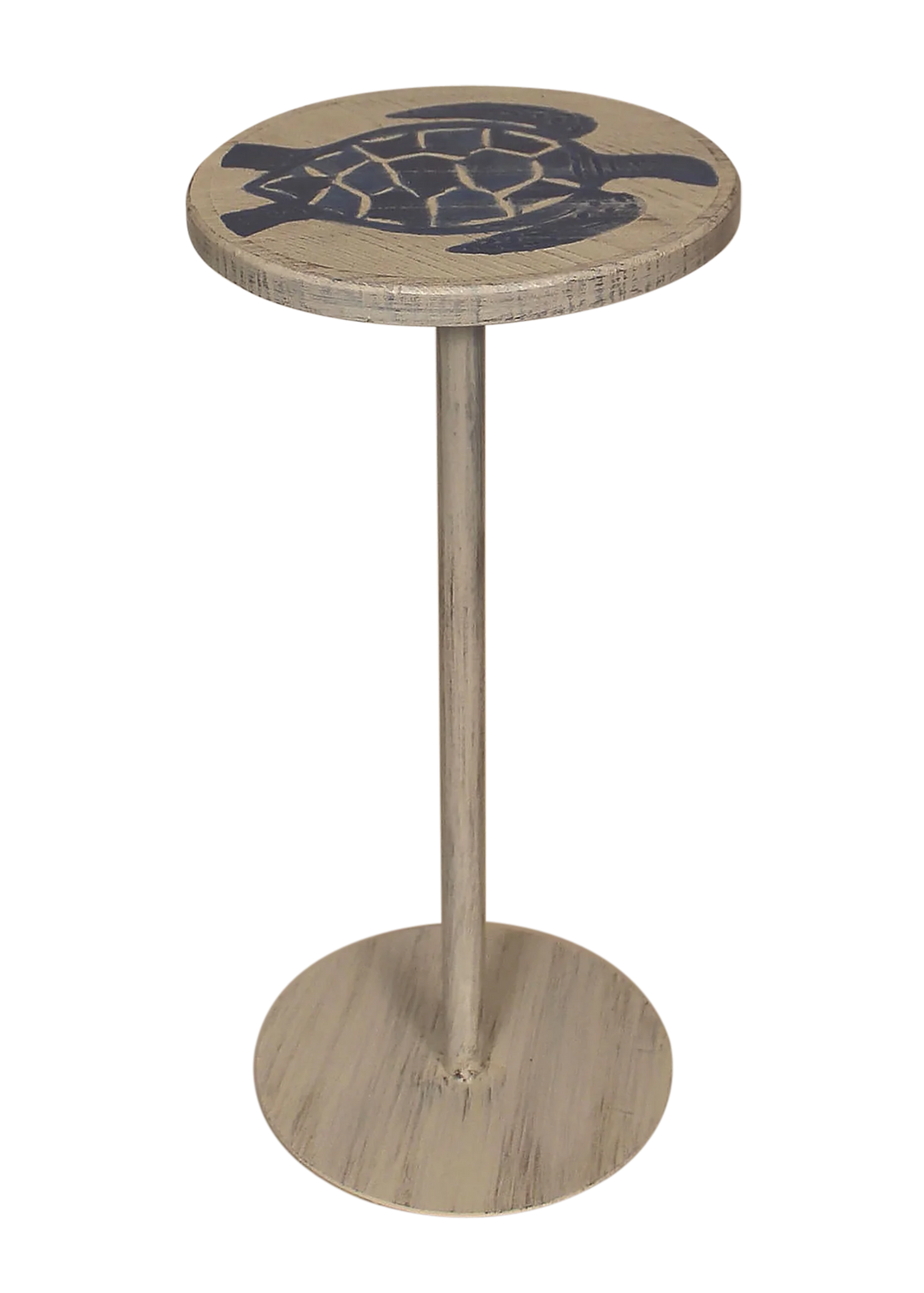 Wood Top Turtle Accent Table
