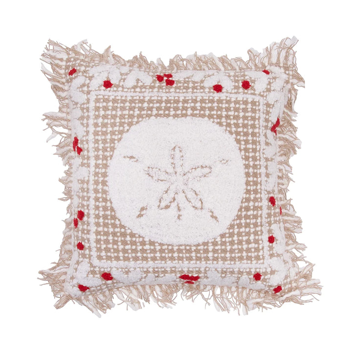 Sand Dollar Coast Holiday 10" Throw Pillow