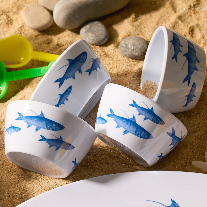 School of Fish Melamine Snack Bowl Set