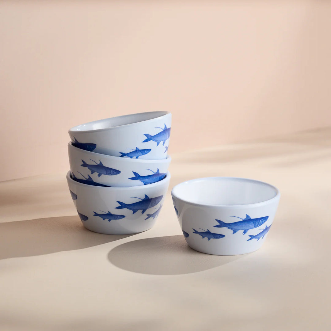 School of Fish Melamine Snack Bowl Set