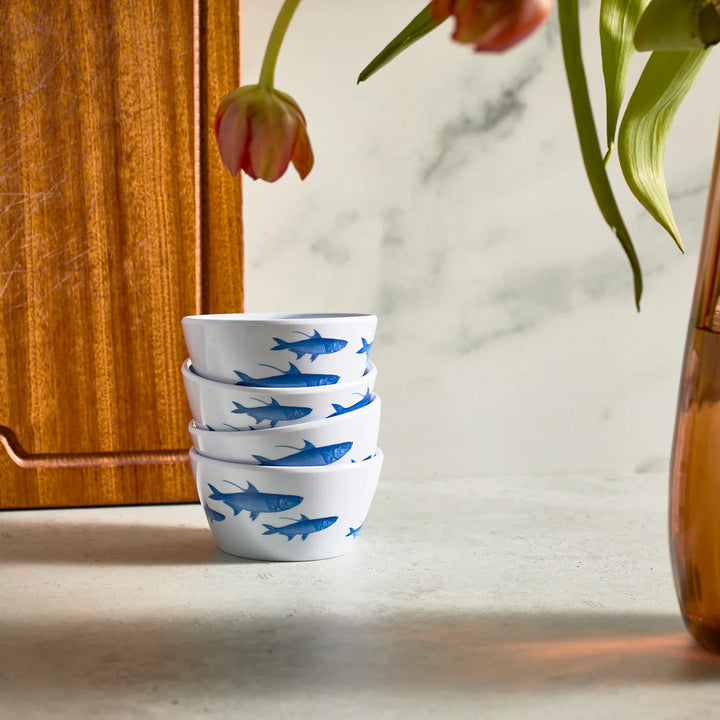 School of Fish Melamine Snack Bowl Set