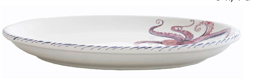 Octopus Oval Serving Platter