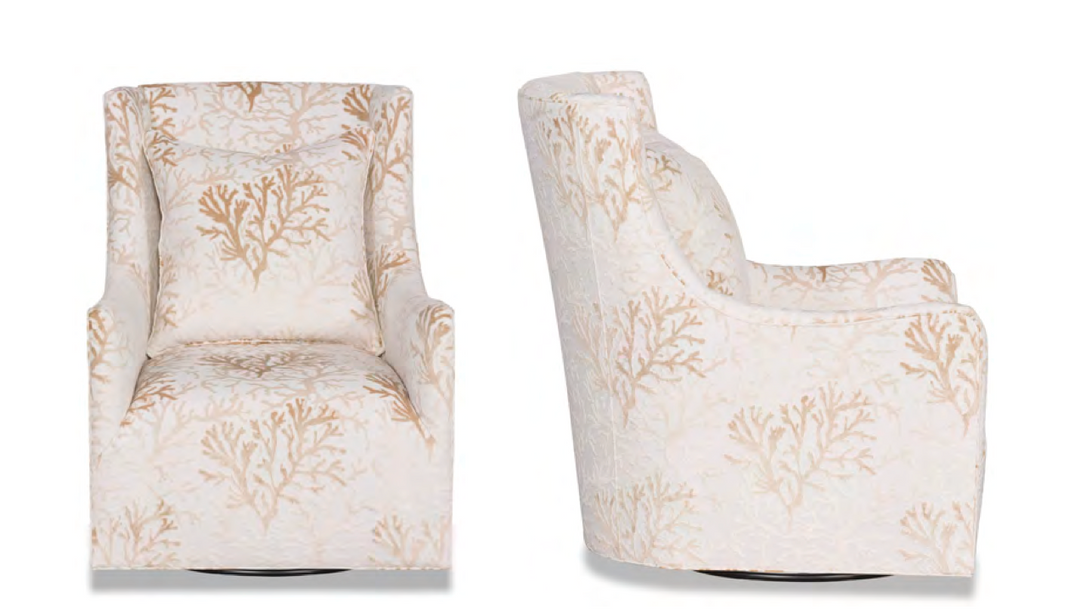 Salem Coral Swivel Chair