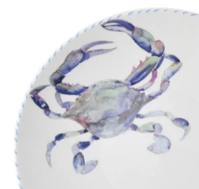Blue Crab Coastal Dinner Plate - Set of 6
