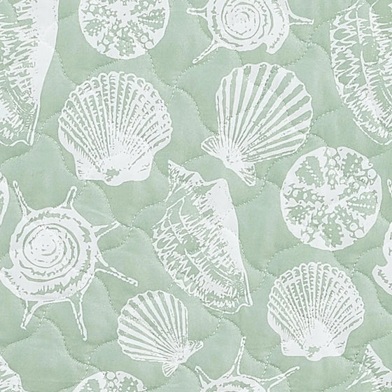 Seashell Green Reversible Quilt Set