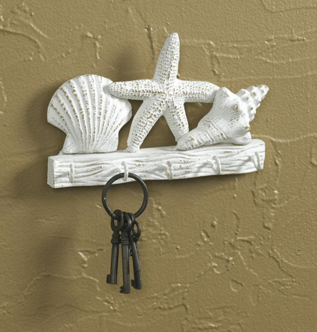 Seashells Key Hook - Coastal Compass Home Decor