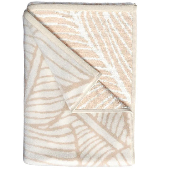 Oversized St. Barts Ivory Palm Beach Towel