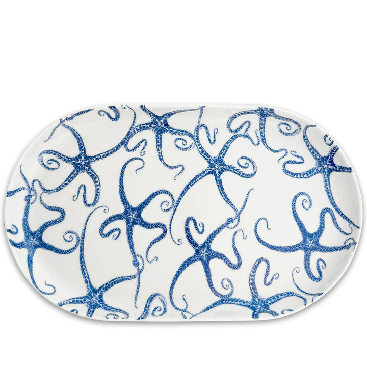 Starfish Blue Coupe Oval Platter