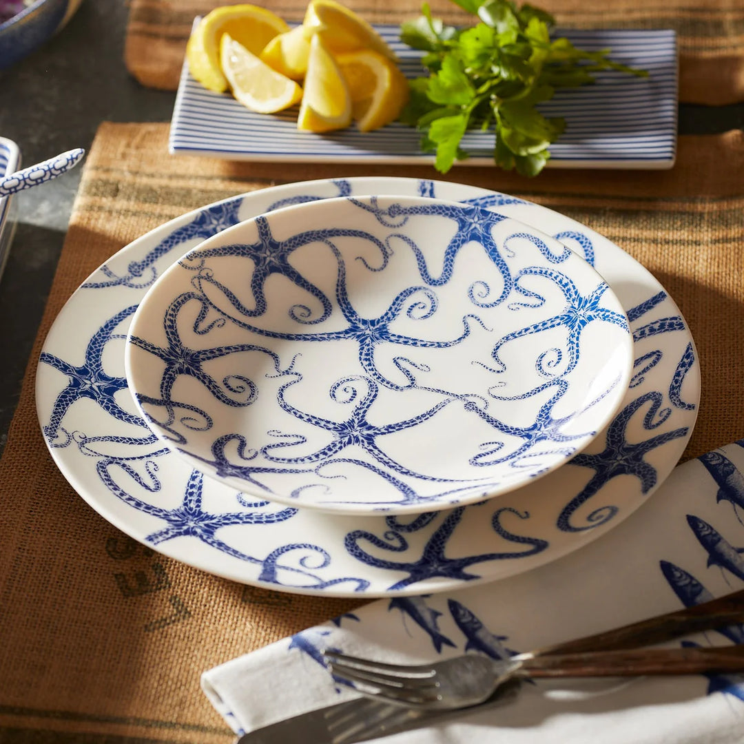 Starfish Blue Coupe Dinner Plate