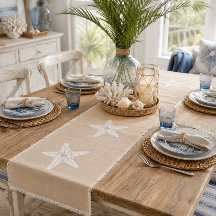 Starfish Natural Table Runner