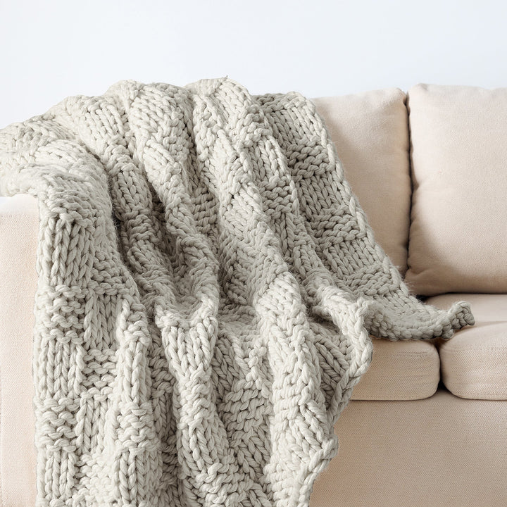 Chess Knit Throw Blankets