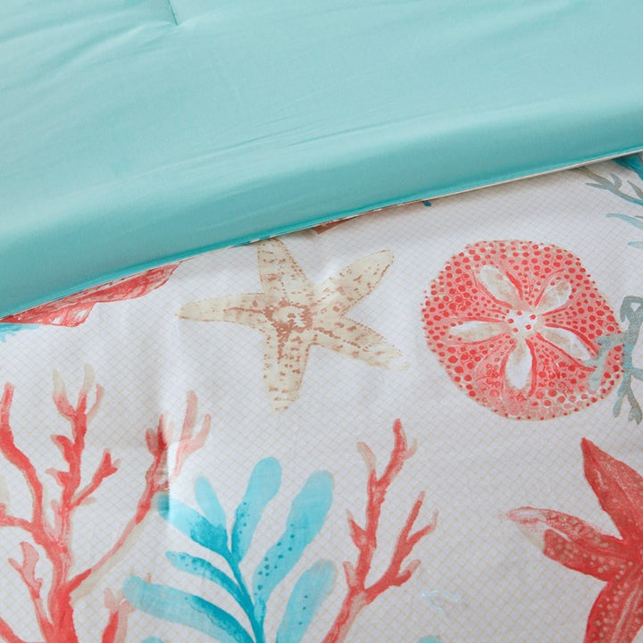 Tranquil Sea Coral Comforter Set 7PC
