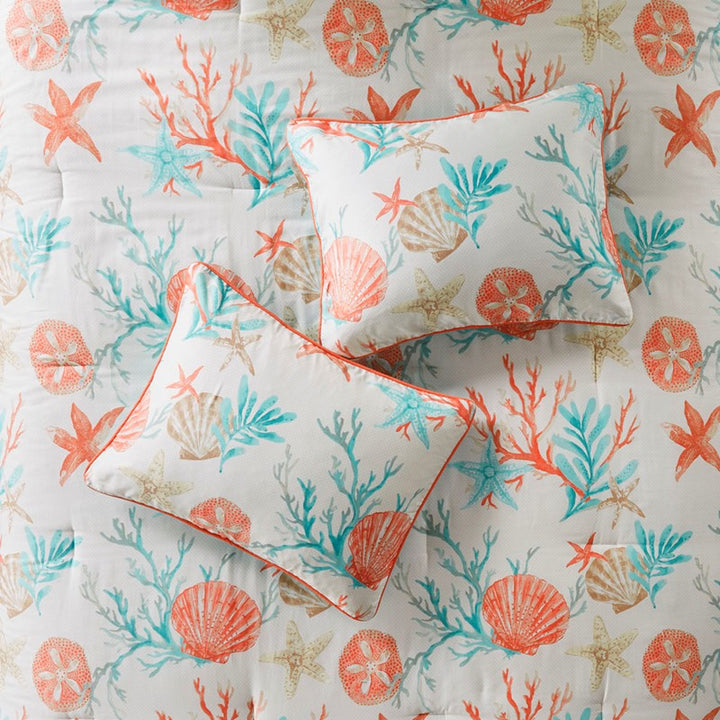 Tranquil Sea Coral Comforter Set 7PC