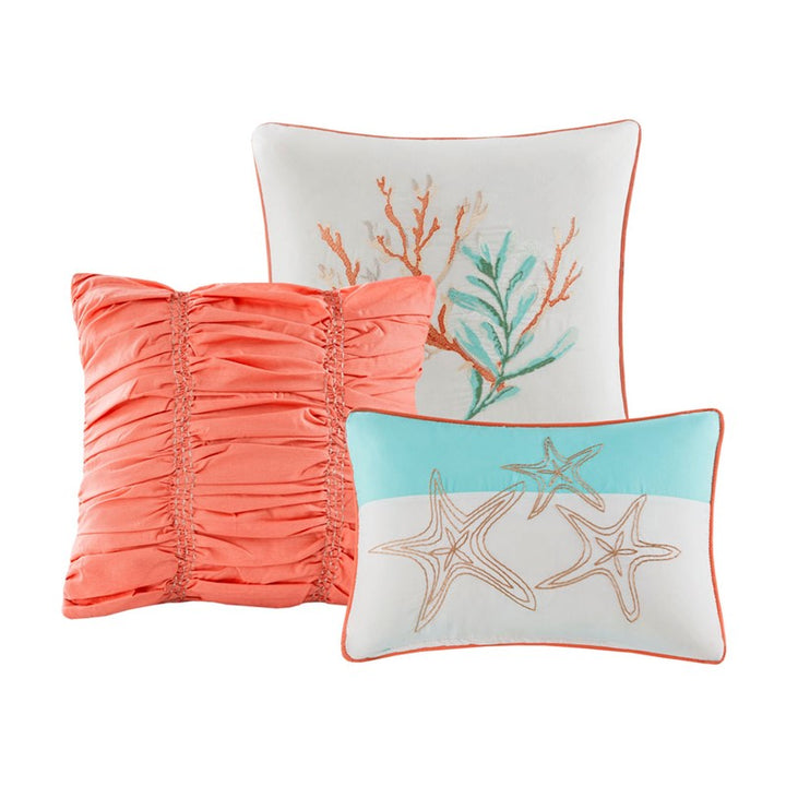 Tranquil Sea Coral Comforter Set 7PC