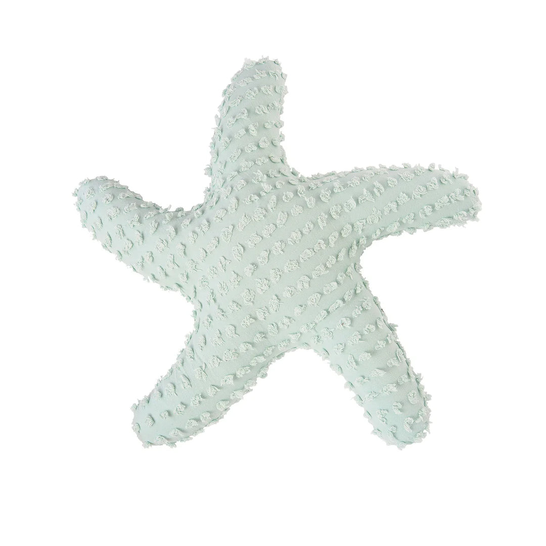 Starfish Seafoam Tufted Throw Pillow