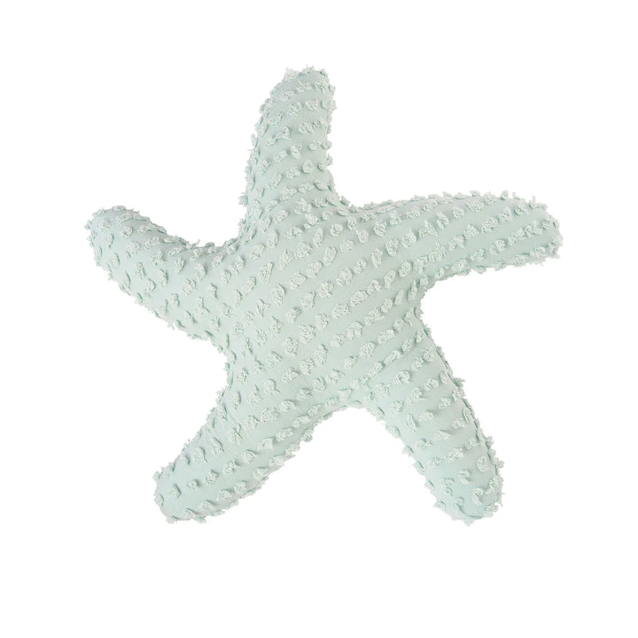 Starfish Seafoam Tufted Throw Pillow