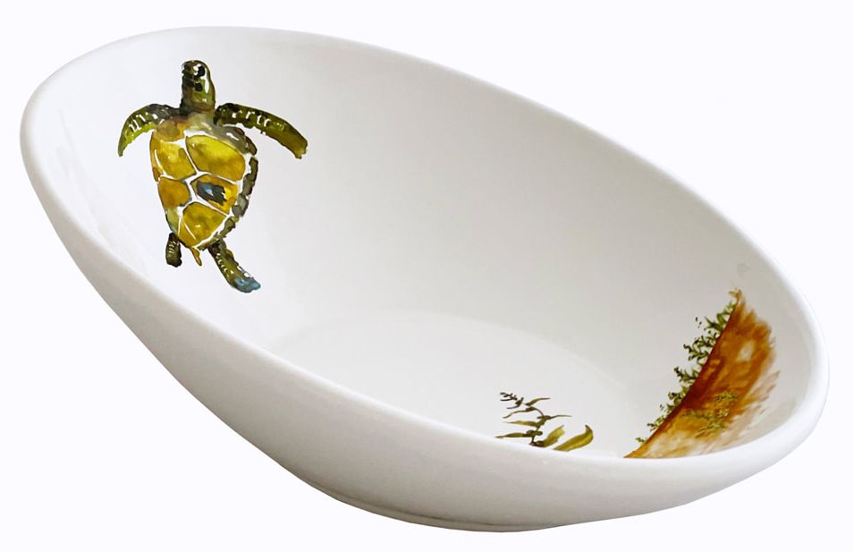 Under The Sea Diagonal Bowl | Coastal Compass Home Decor – The Coastal ...
