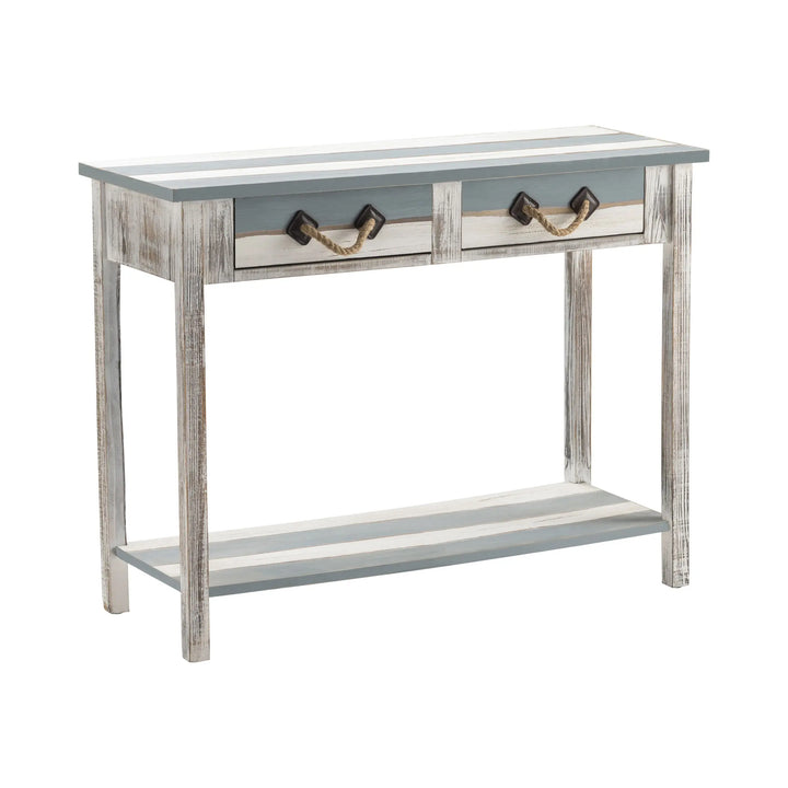 Venice Distressed 2 Drawer Wood Console