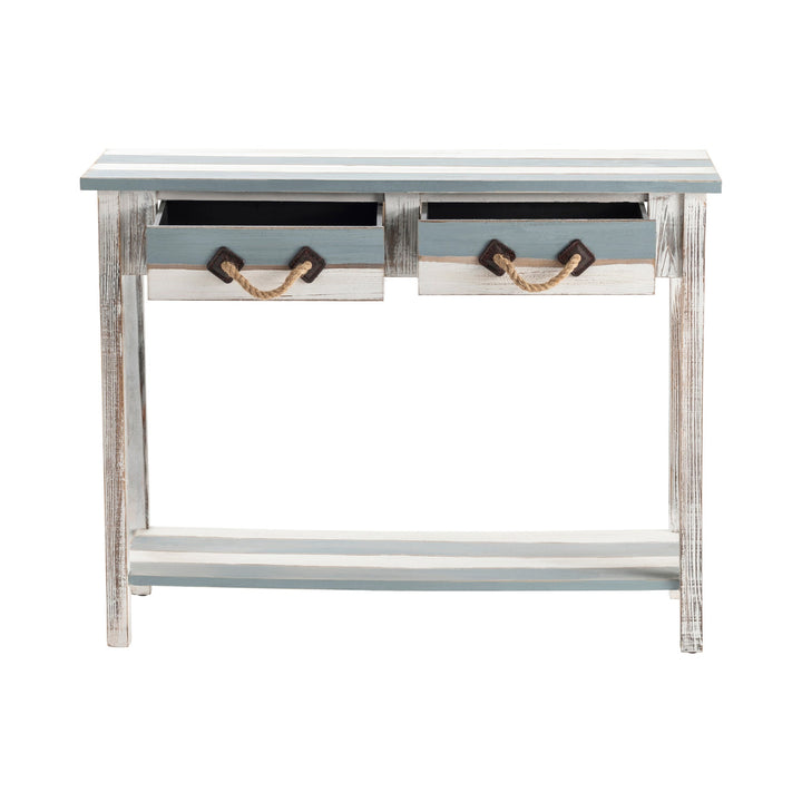 Venice Distressed 2 Drawer Wood Console