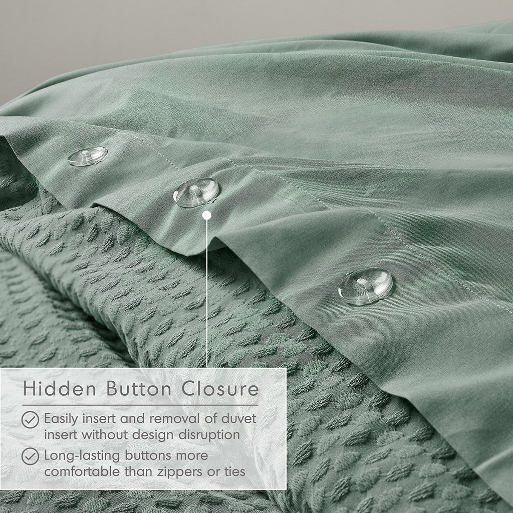 Driftwood Coast Waffle Weave Duvet Cover Set