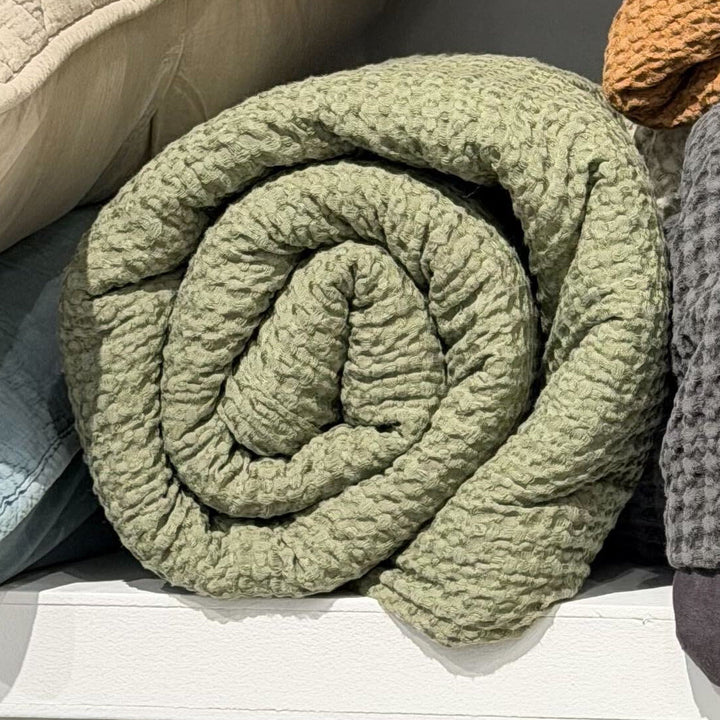 Waffle Pattern Coverlet Set