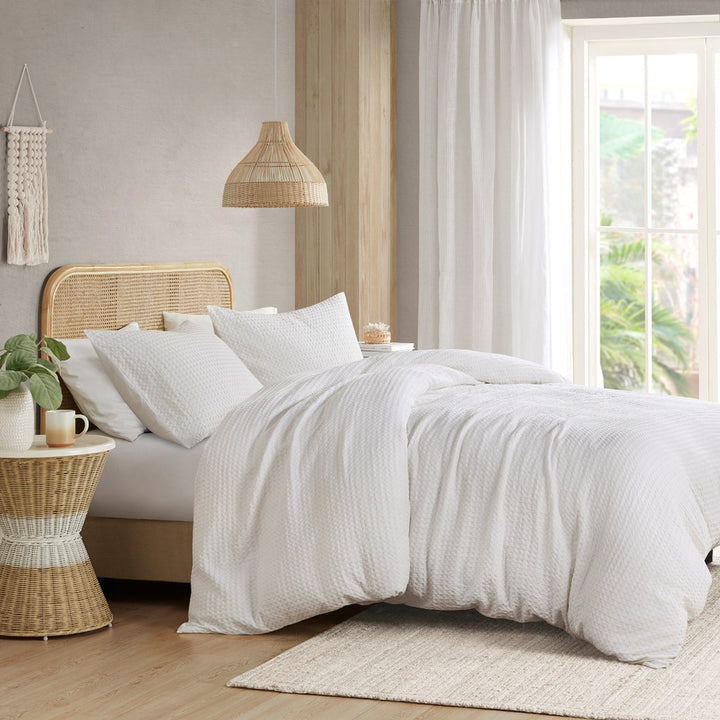 Driftwood Coast Waffle Weave Duvet Cover Set