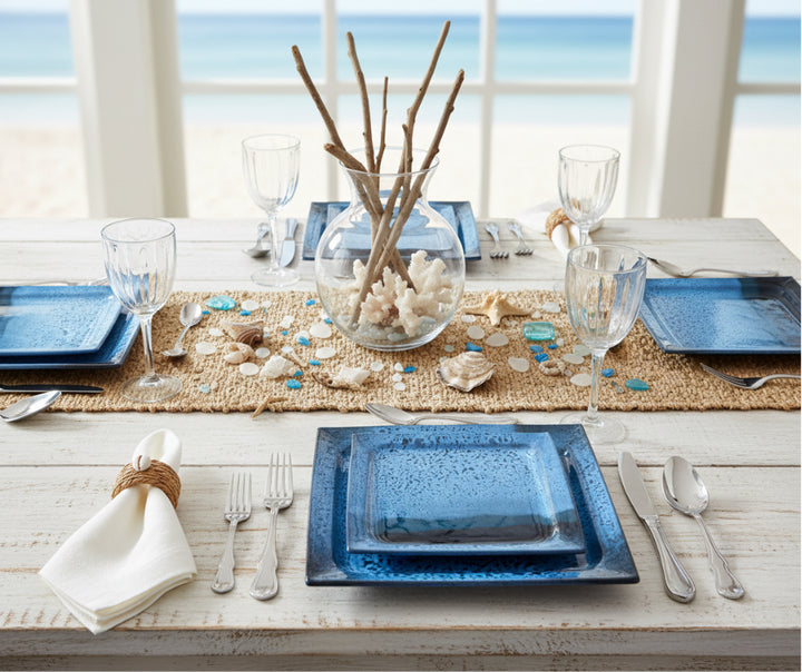 Waterfall Pottery Square Dinner Plate