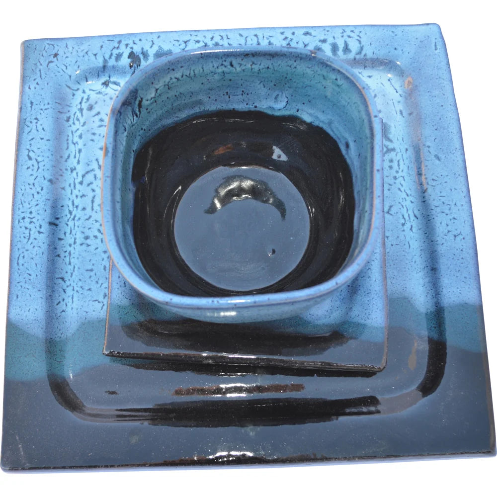 Waterfall Pottery Square Dinner Plate