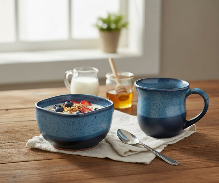 Waterfall Pottery Square Salad Bowl