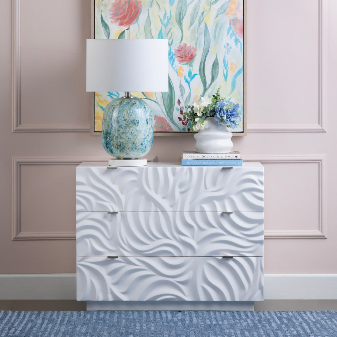 White Waves 3-Drawer Chest