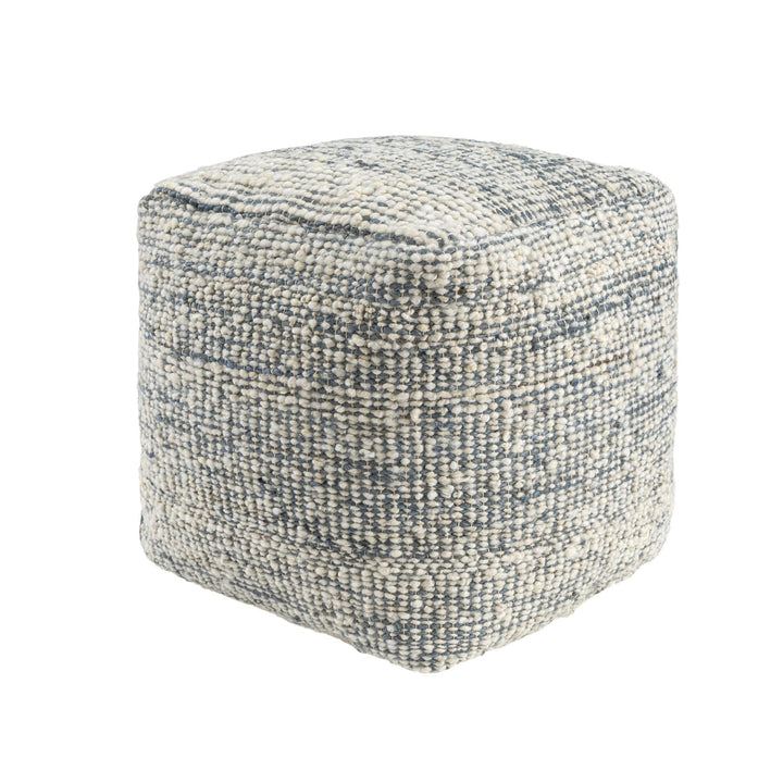 Woven Jute &amp; Wool Pouf