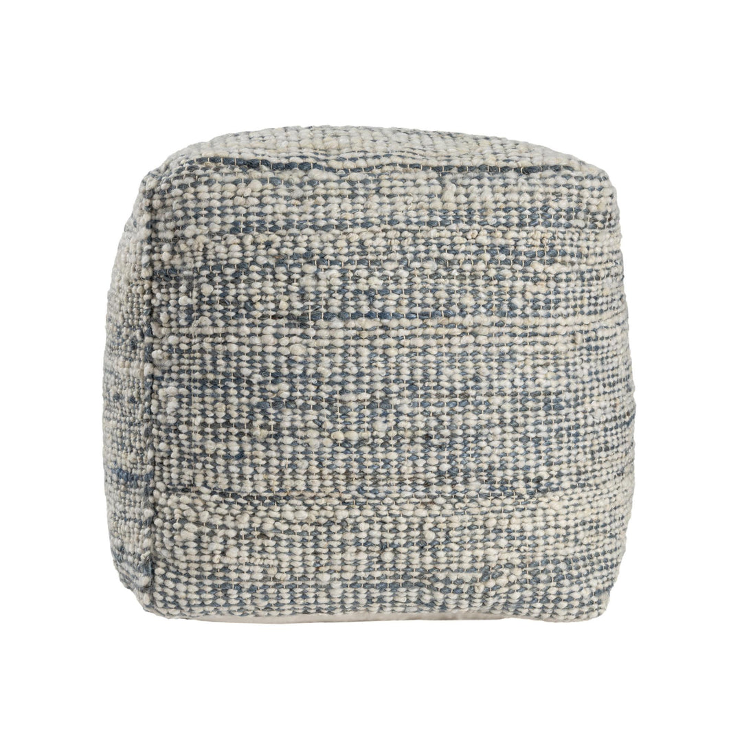 Woven Jute &amp; Wool Pouf