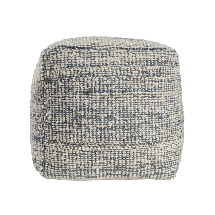 Woven Jute &amp; Wool Pouf