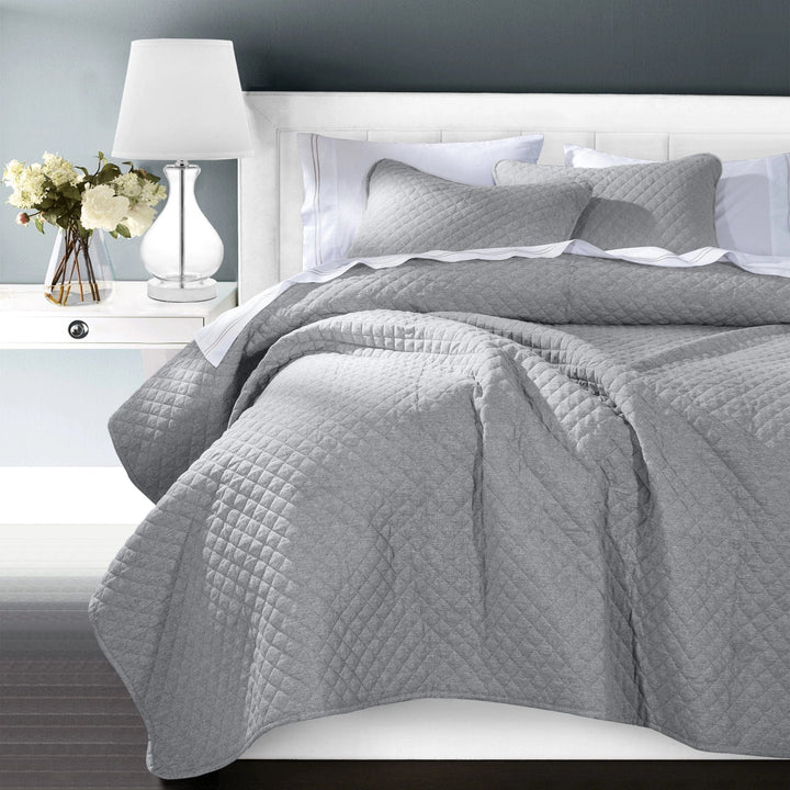 Diamond Quilted Coverlet Set