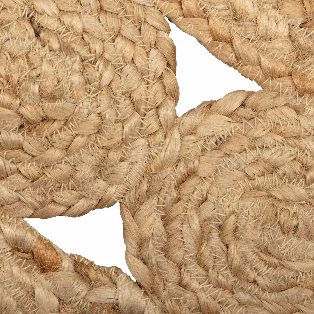 Braided jute rug detail - The Coastal Compass Home Decor