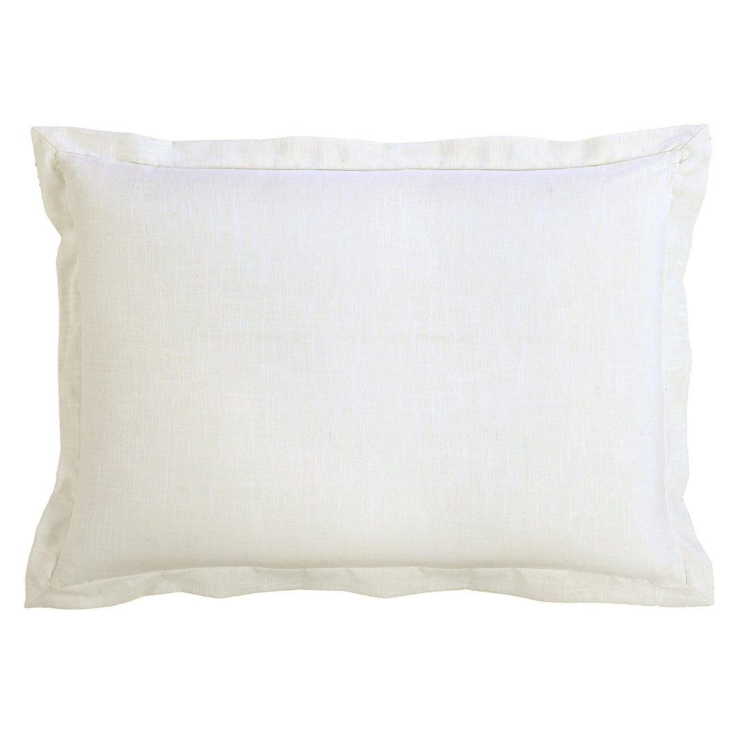 Charlotte White Linen Pillow Sham (Standard/King)