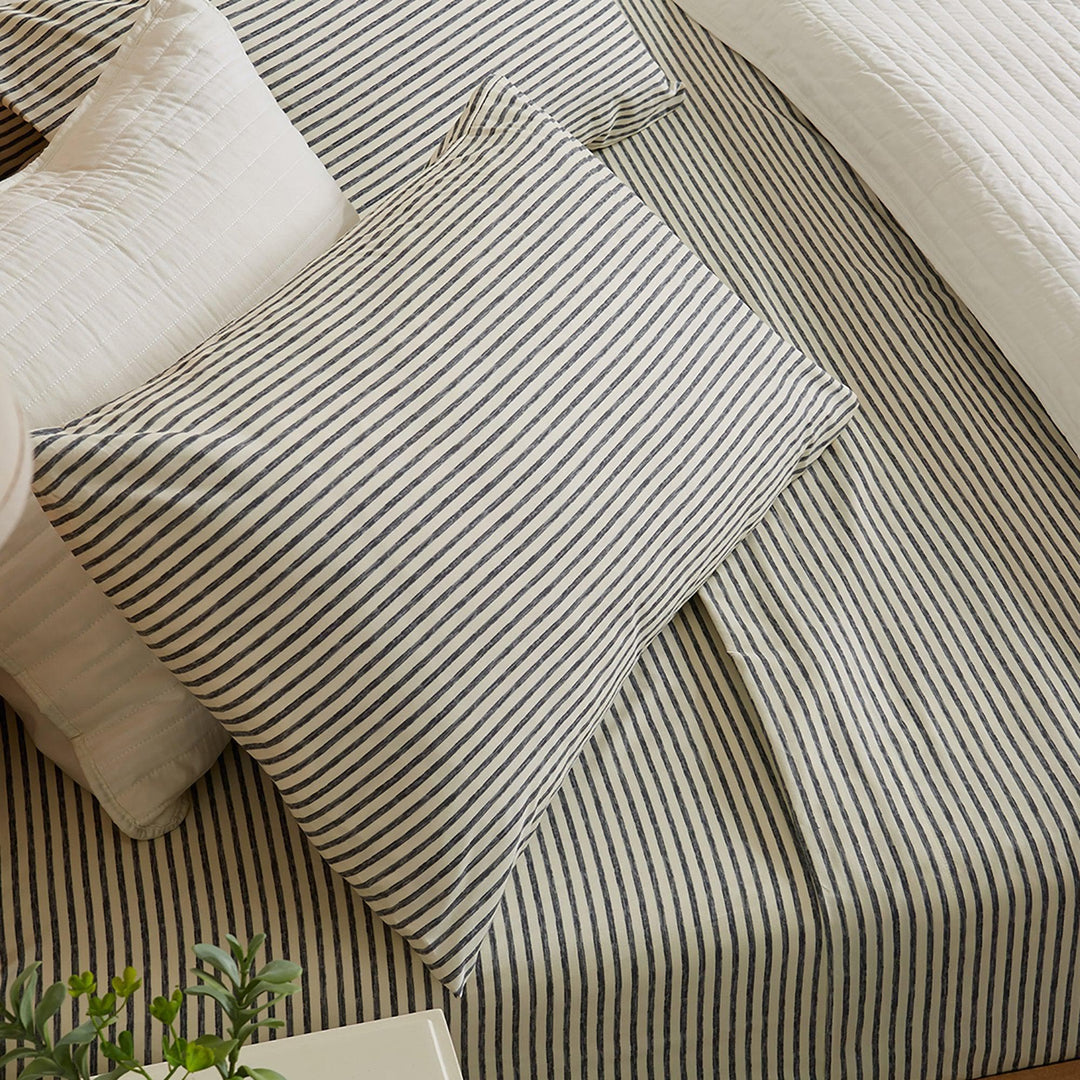 Evette Striped Microfiber Sheet Set