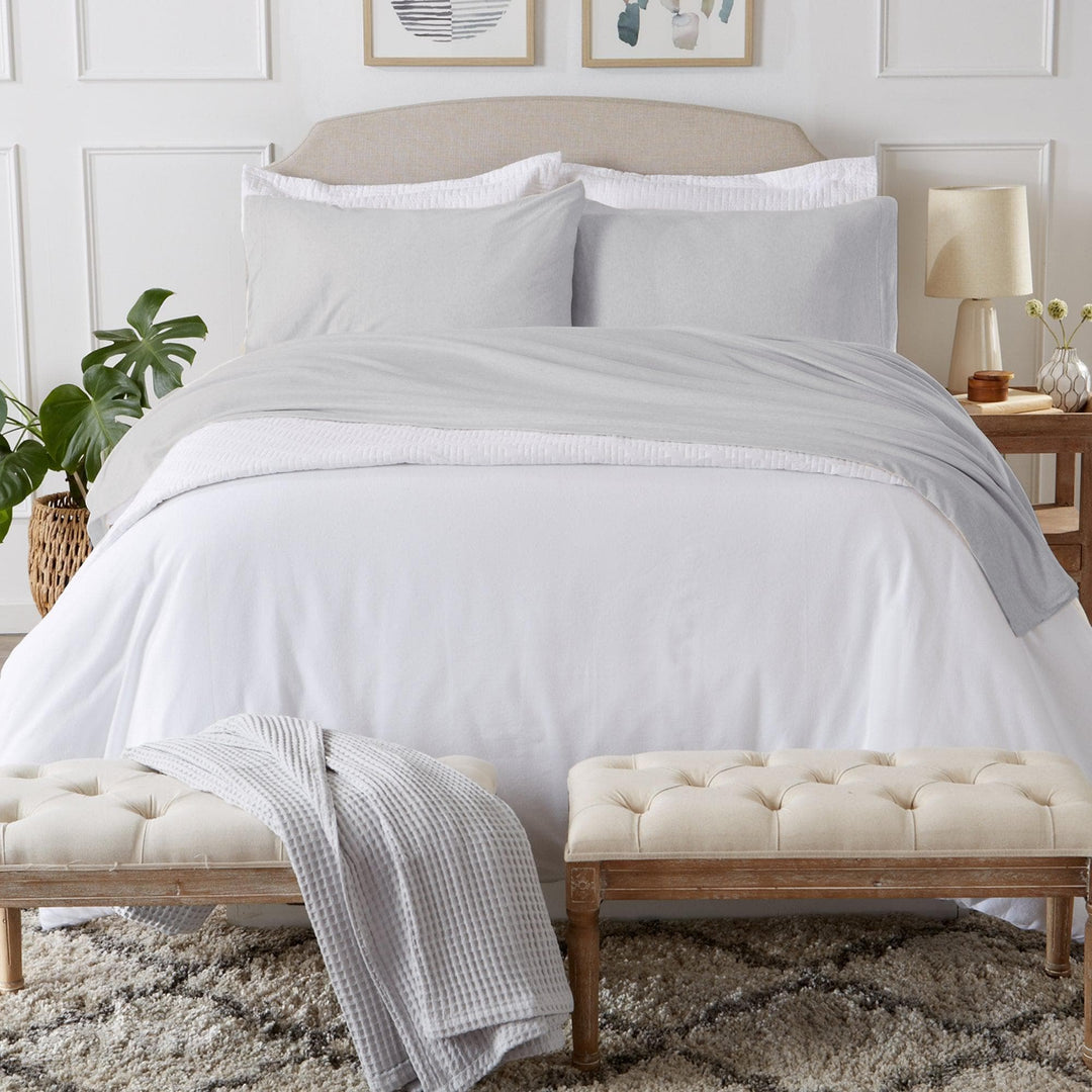 Cozy Flex 4-Piece Flannel Jersey Sheets