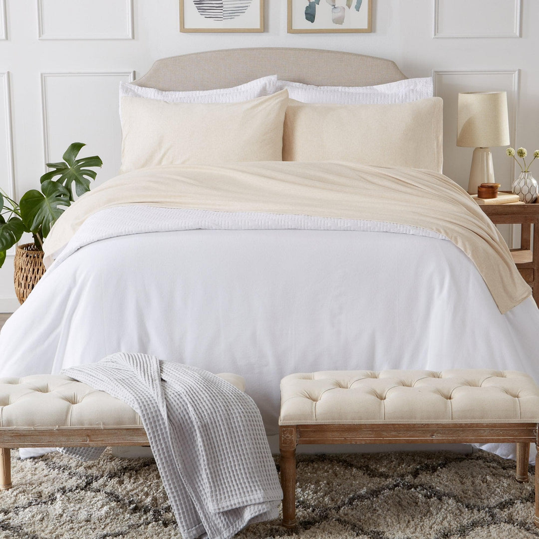 Cozy Flex 4-Piece Flannel Jersey Sheets
