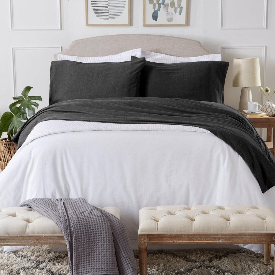 Cozy Flex 4-Piece Flannel Jersey Sheets