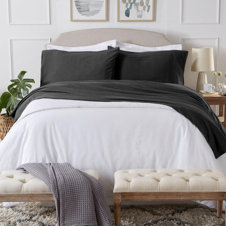 Cozy Flex 4-Piece Flannel Jersey Sheets
