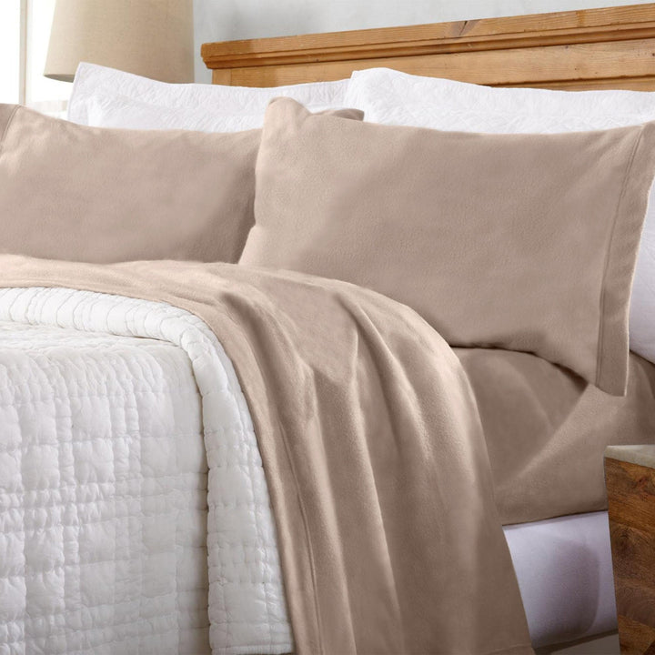 Christina 4-Piece Solid Fleece Sheets