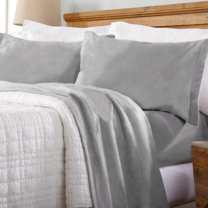 Christina 4-Piece Solid Fleece Sheets
